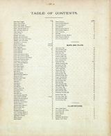 Table of Contents, Noble County 1893